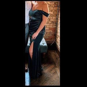 Revelry velvet Bridesmaid dress sweetheart neckline and removable straps